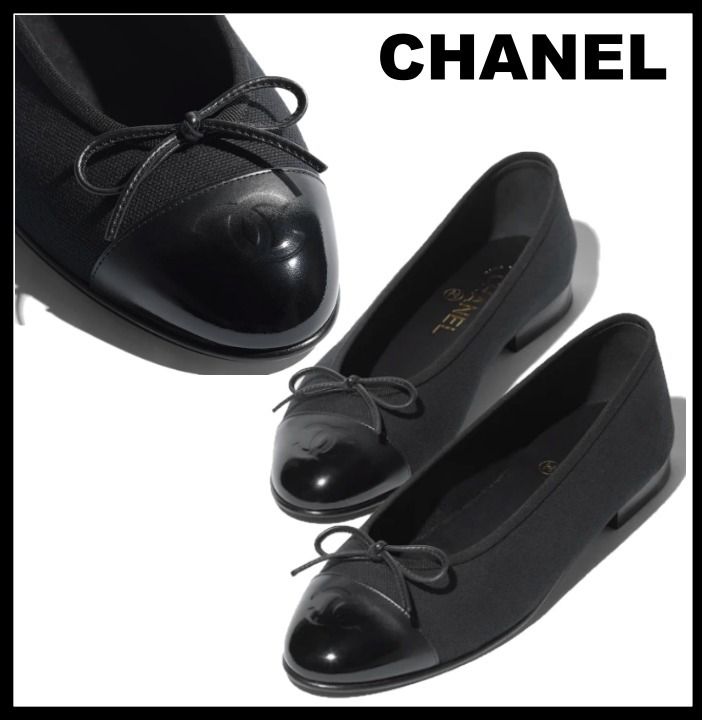 【25P上品でリボンが可愛い★】CHANEL バレリーナ