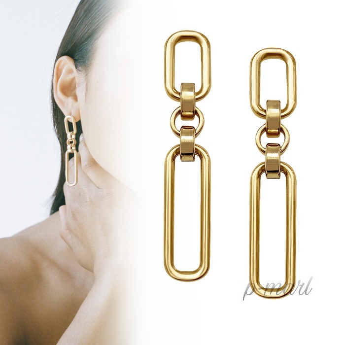 国内発*Laura Lombardi Stanza ドロップピアス ゴールド