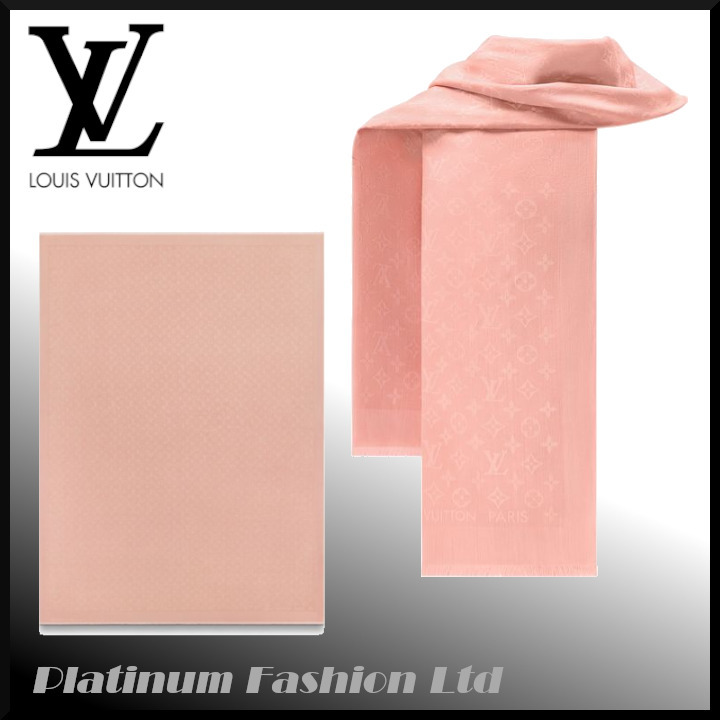 海外限定品◆関税なし【LOUIS VUITTON】LV Nuage Stole pink