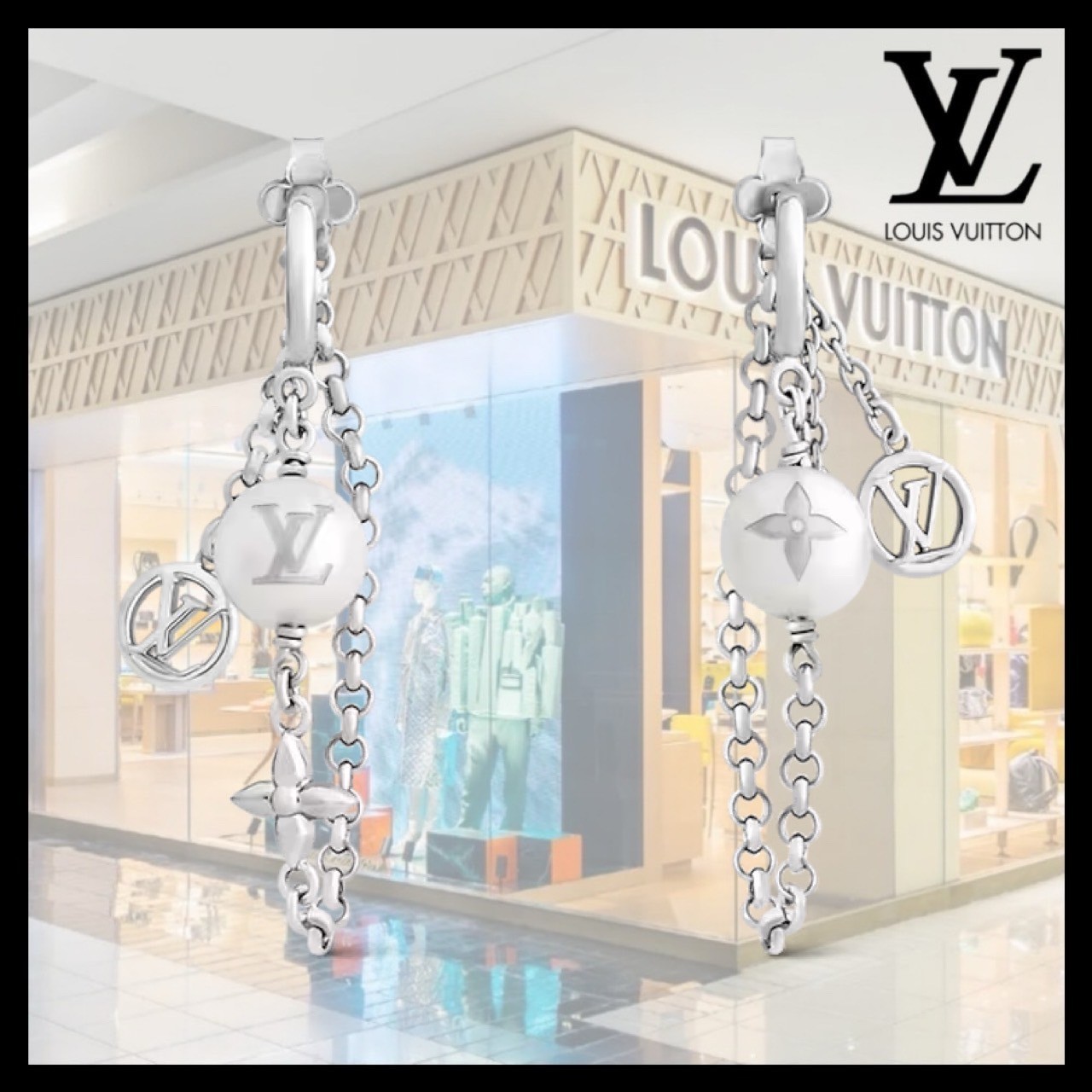 【揺れるデザイン♡】Louis Vuitton ピアス