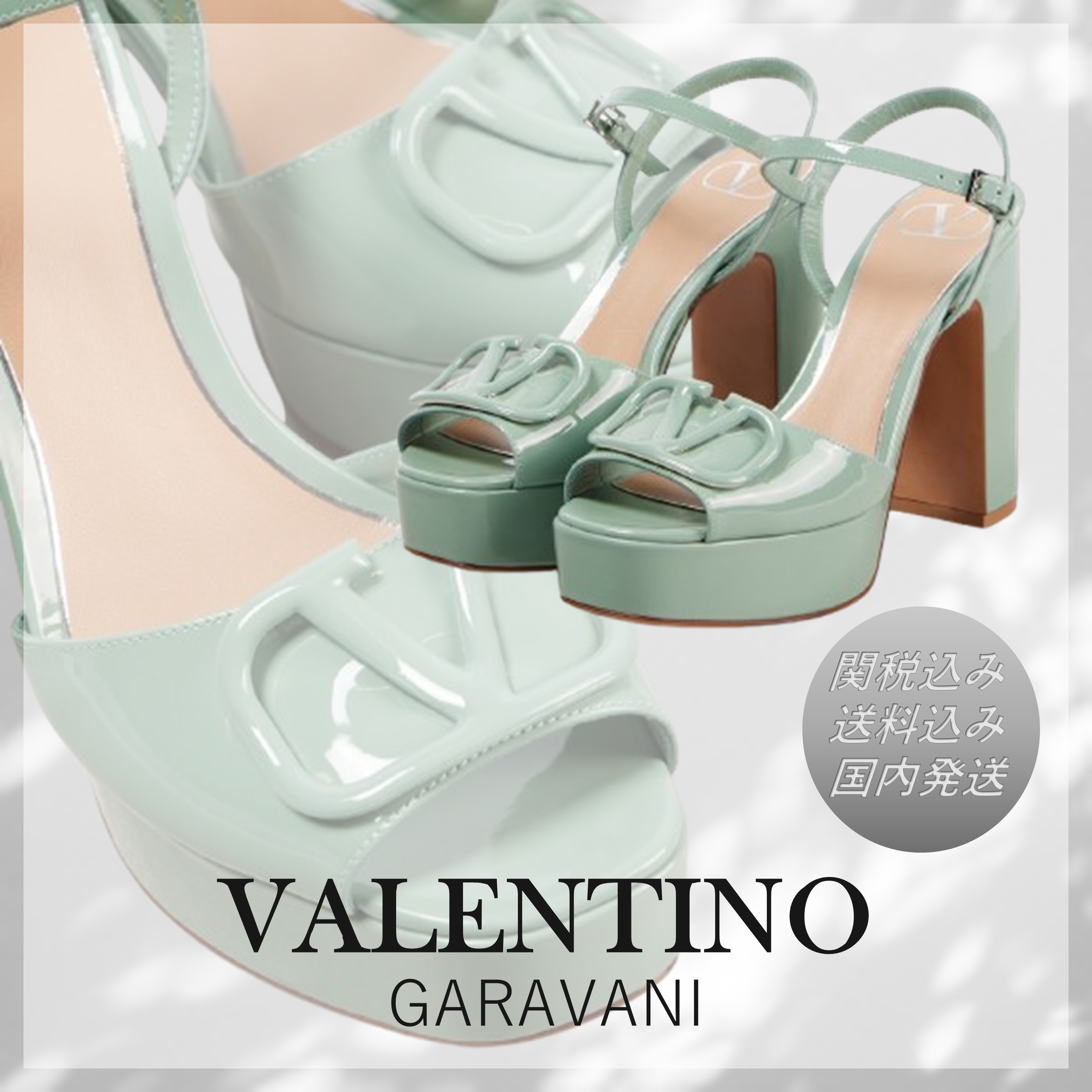 関税込■VALENTINO GARAVANI■VLogo プラットフォーム サンダル