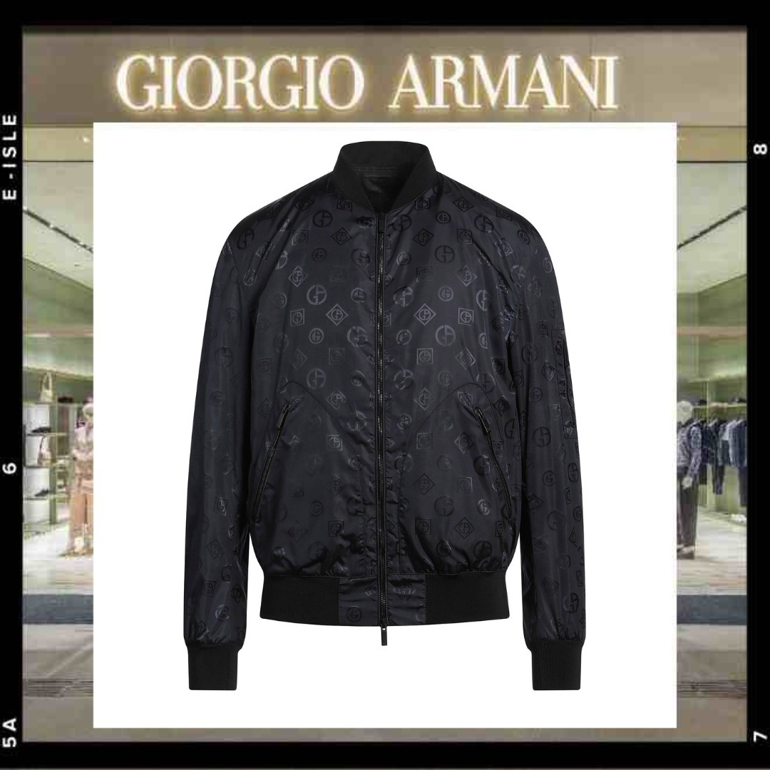 希少【GIORGIO ARMANI】ロゴ ボンバージャケット