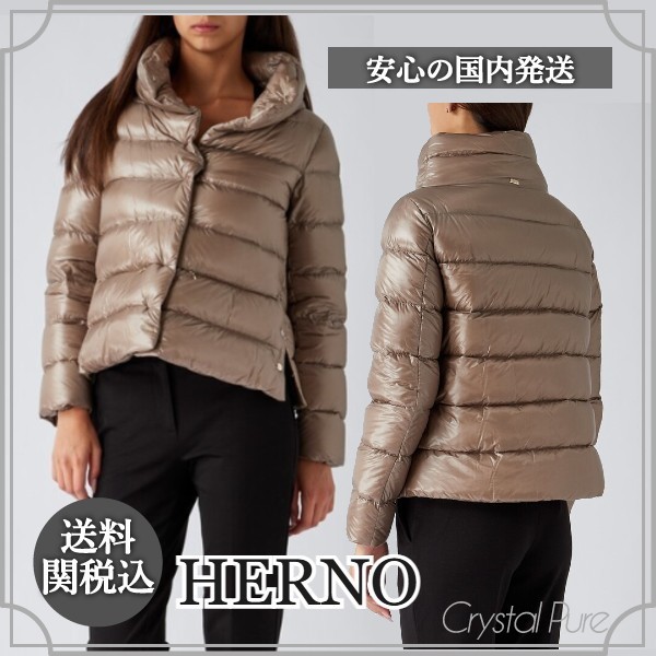 【HERNO】ロゴプレート ナイロンダウンジャケット【送料関税込】