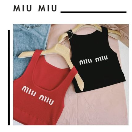 レッド（赤）系 MiuMiu(ミュウミュウ) タンクトップ(レディース