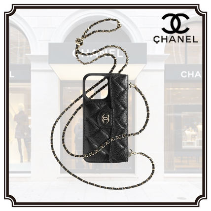 *目を惹く贅沢収納*【CHANEL】スマートフォン＆AIRPODSPROケース Chanel シャネルハイブランドairpods 4 3 2ケースブランド