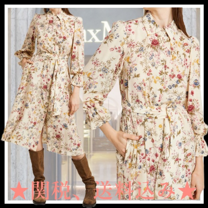 DT★Max Mara★ciad シルクシャツドレス