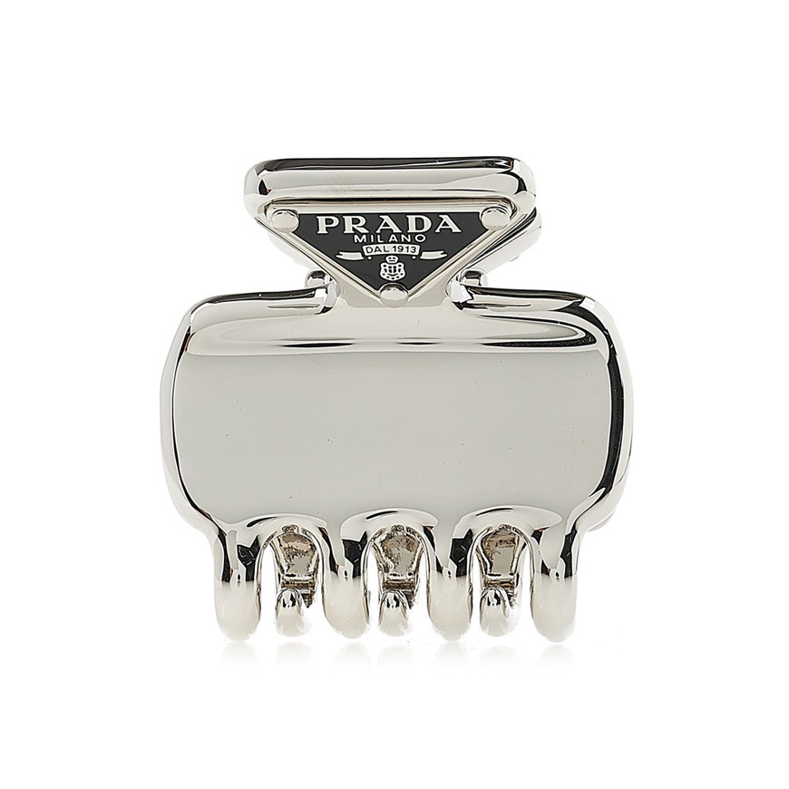 《PRADA》 トライアングルロゴヘアピン