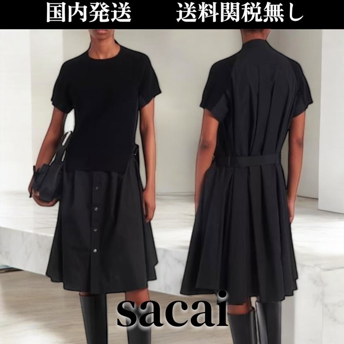 sacai★ドッキングシャツワンピース
