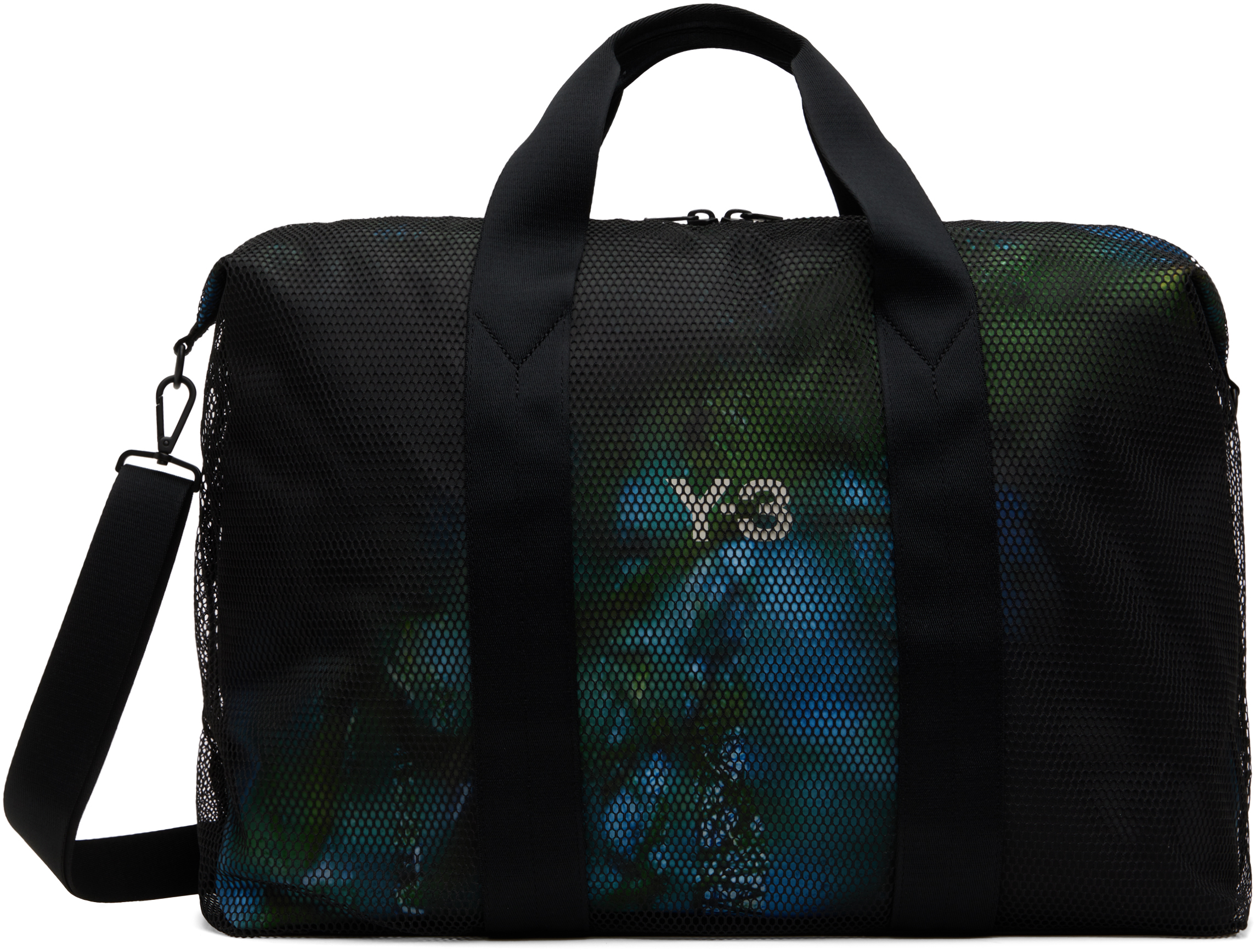 【関税込み】Y-3 ブラック Weekender メッシュ ダッフルバッグ