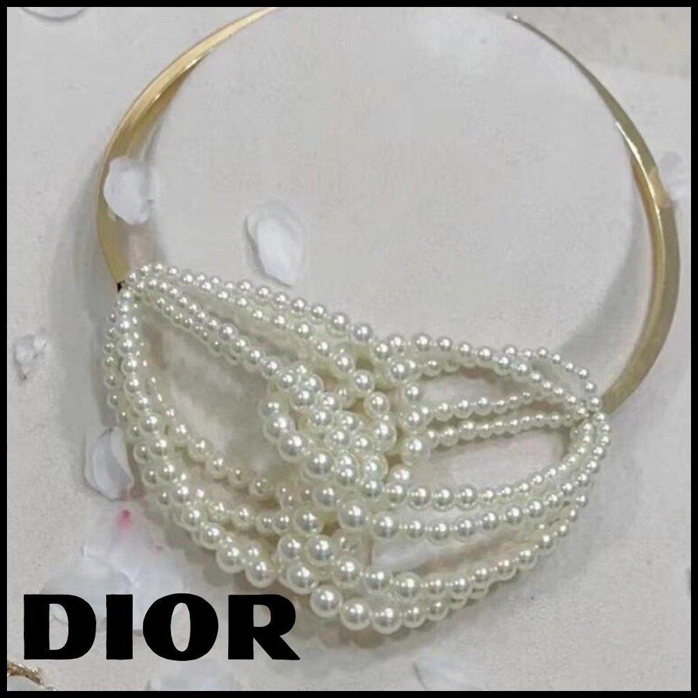 【ゴージャス♪華やかパール】DIOR CDシグネチャー ネックレス