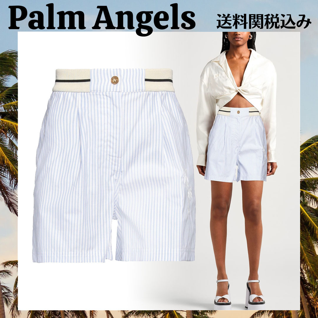 【PALM ANGELS】送料関税込み ショートパンツ 刺繍ロゴ