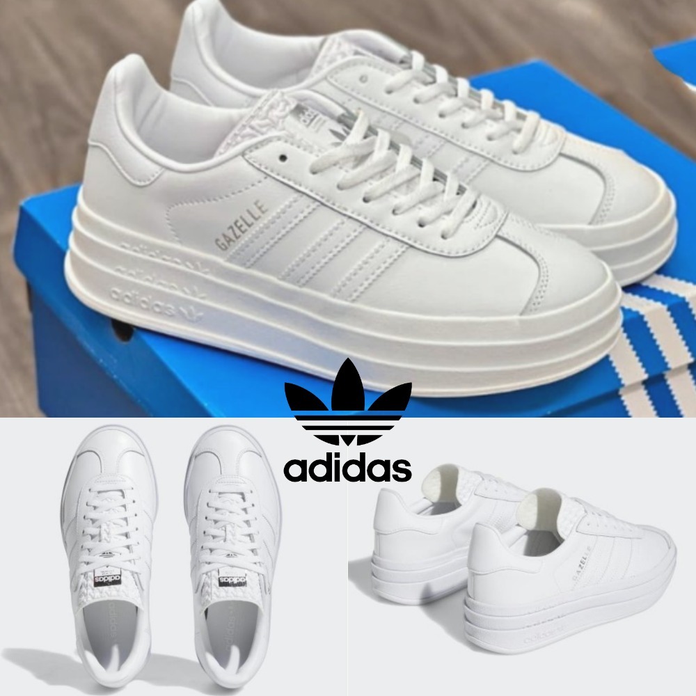 スニーカー [ADIDAS] W GAZELLE BOLD ALL WHITE IE5130