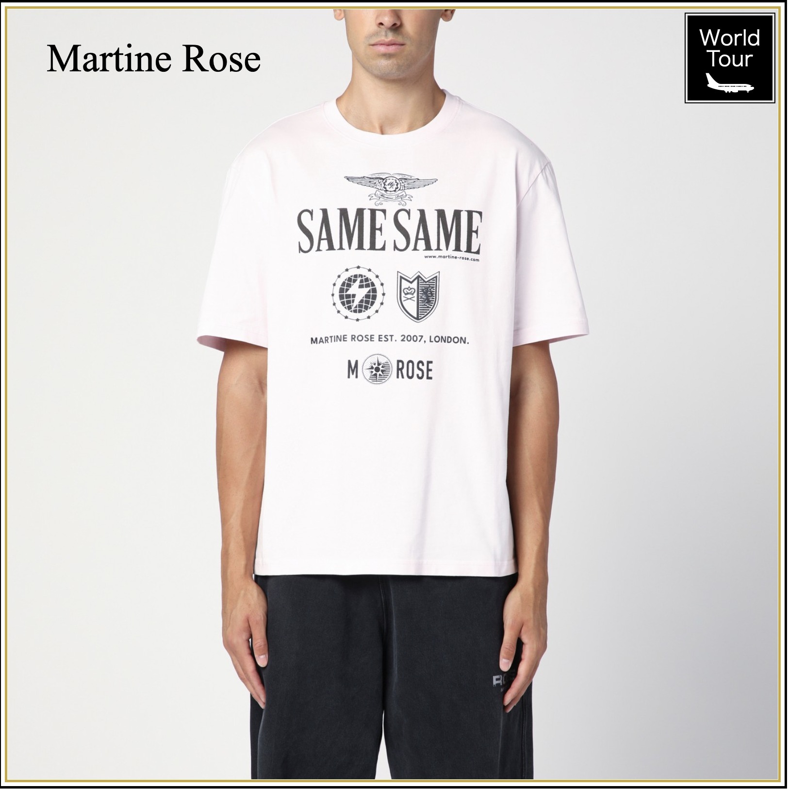 Martine Rose メンズ コットン クルーネック Tシャツ