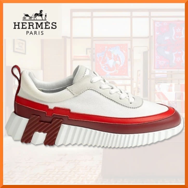上品♪【HERMES】スニーカー 《バウンシング》マルチカラー/白