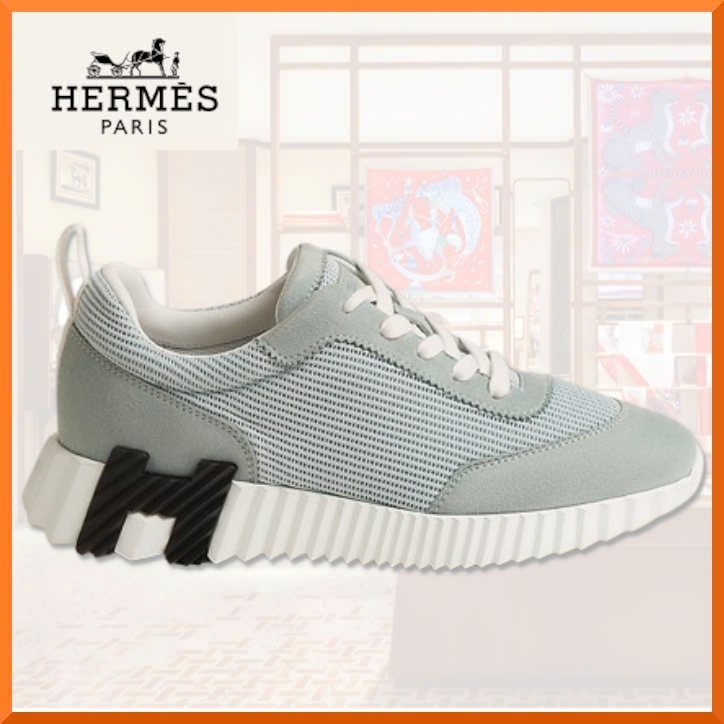 上品♪【HERMES】スニーカー 《バウンシング》グリニュアージュ