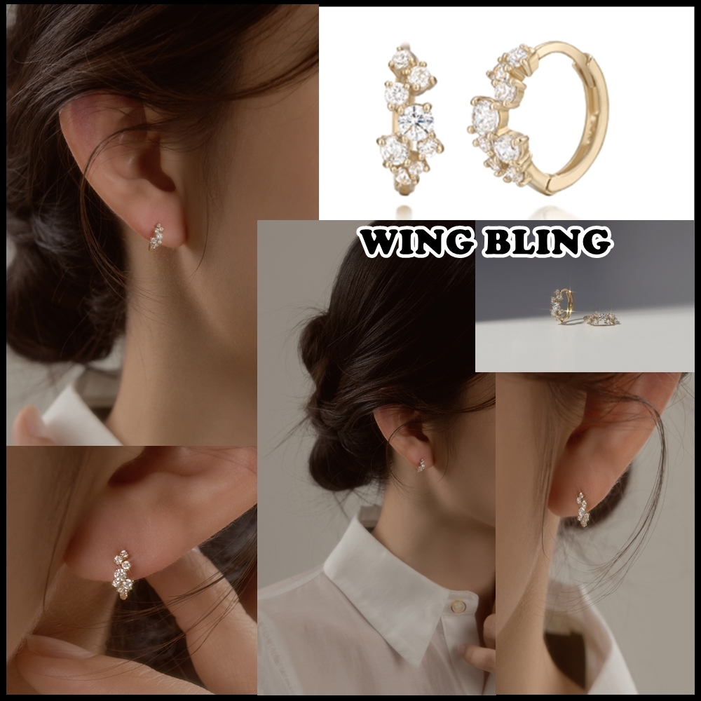 早期完売★WING BLING 14Kpost OPULENCE ワンタッチリングピアス