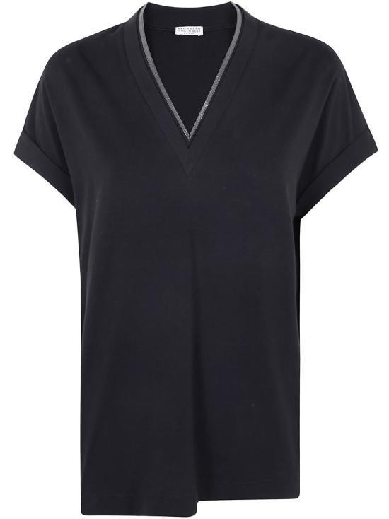 Tシャツ・カットソー BRUNELLO CUCINELLI Women Tunic Tops M0T18BD222 096 101 Black