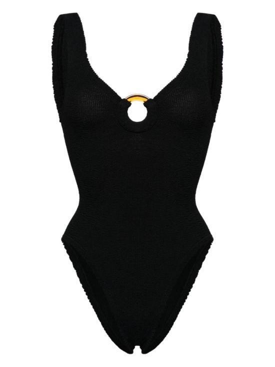 ワンピース水着 HUNZA G Women Swimsuit 88102 SCELINESH 85469 Black