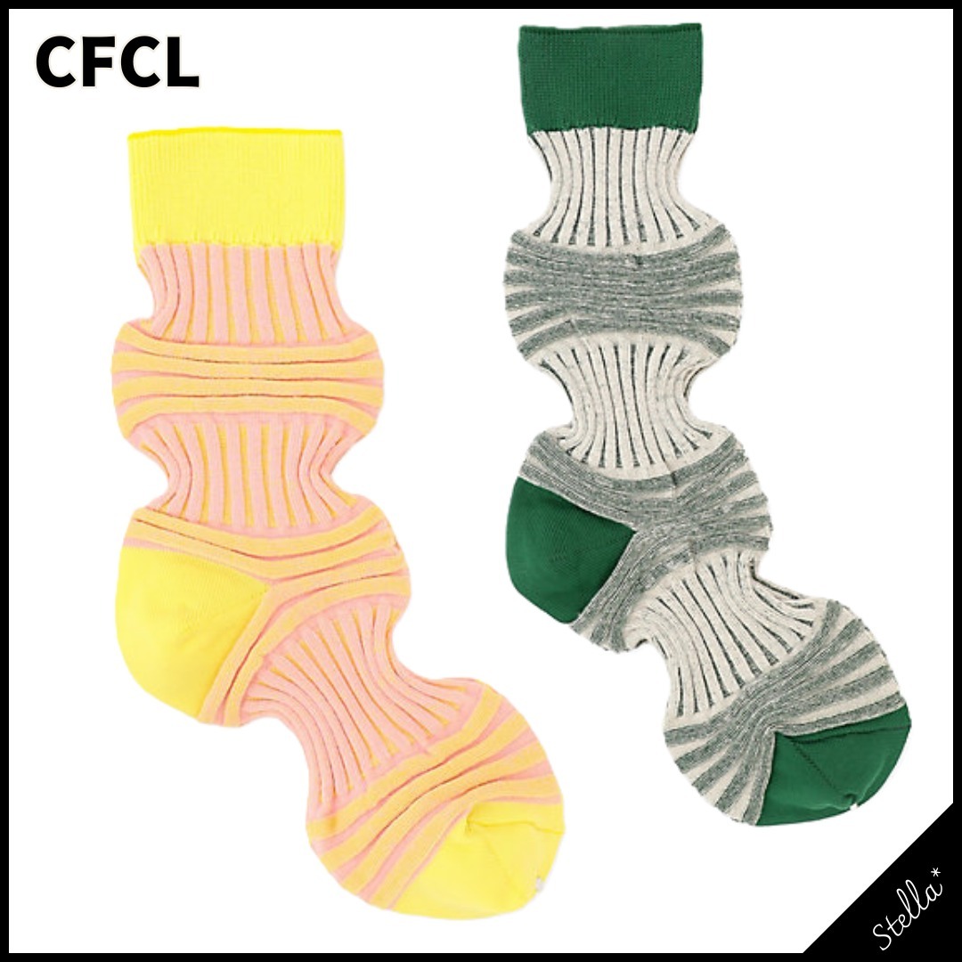 ■CFCL■大人気アイテム ガーターリブソックス 国内発 すぐ届く