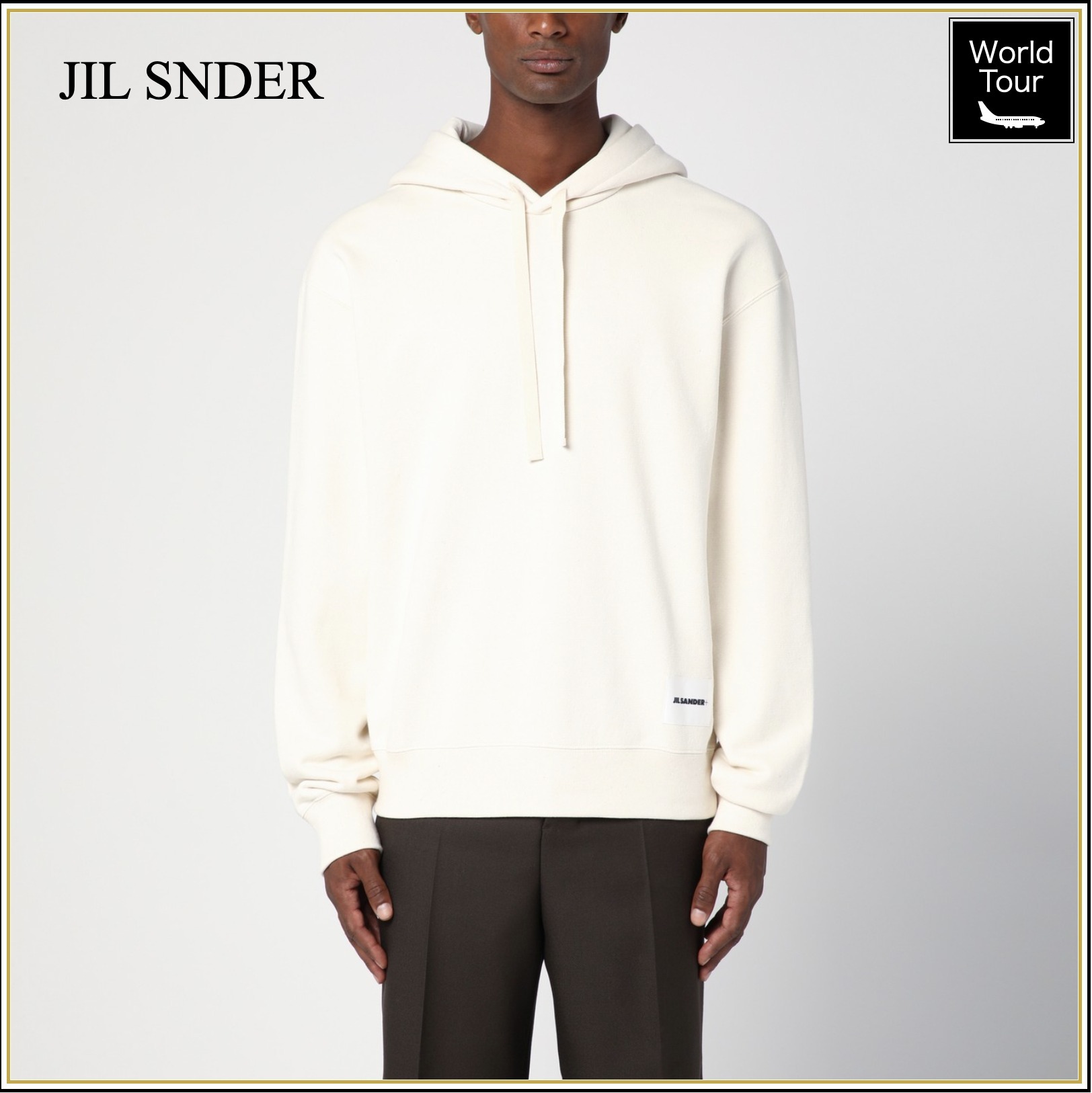 JIL SANDER コットン ロゴ入り スウェットフーディ