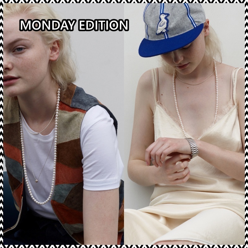 《MONDAY EDITION》 The Long Pearl Necklace 6mm