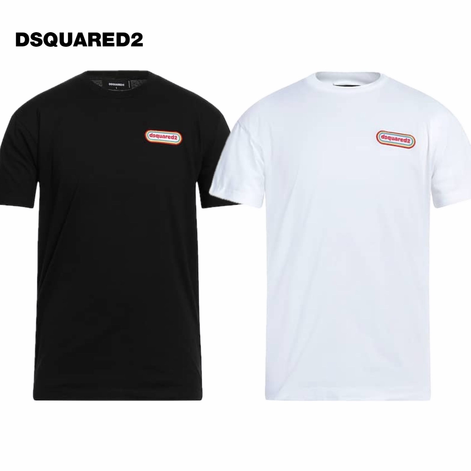 DSQUARED2 Tシャツ 無地 ポイントロゴ 半袖/関税込