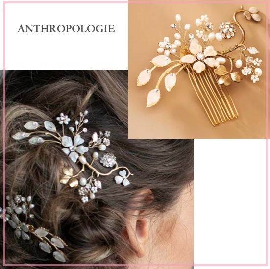 Anthropologie☆Twigs & Honey クリスタル フローラ ヘアコーム