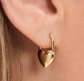 Gorjana ピアス フープ 輪っか ハート バレンタイン LOVE 南京錠