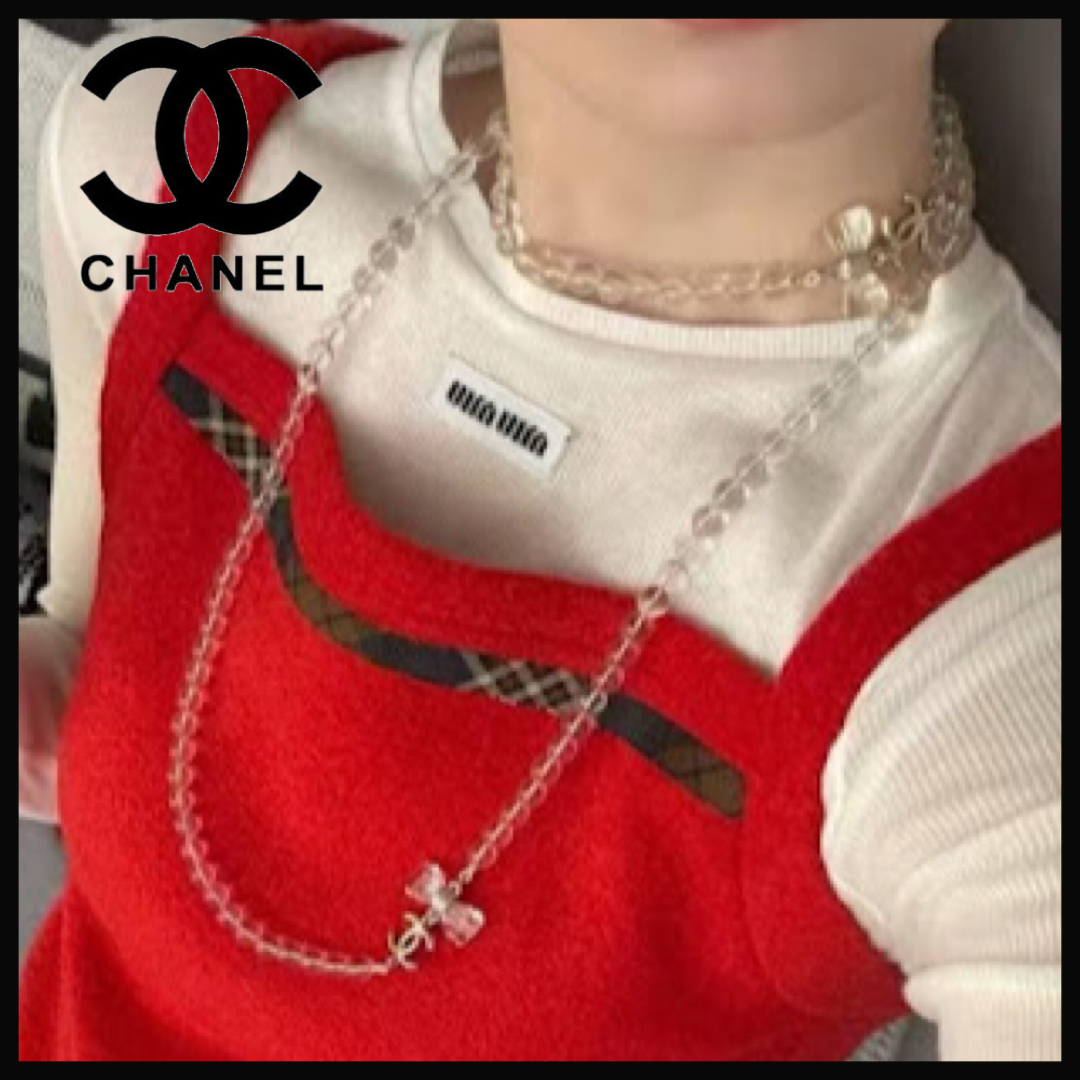 【クリアに煌めく♡】CHANEL ロングネックレス