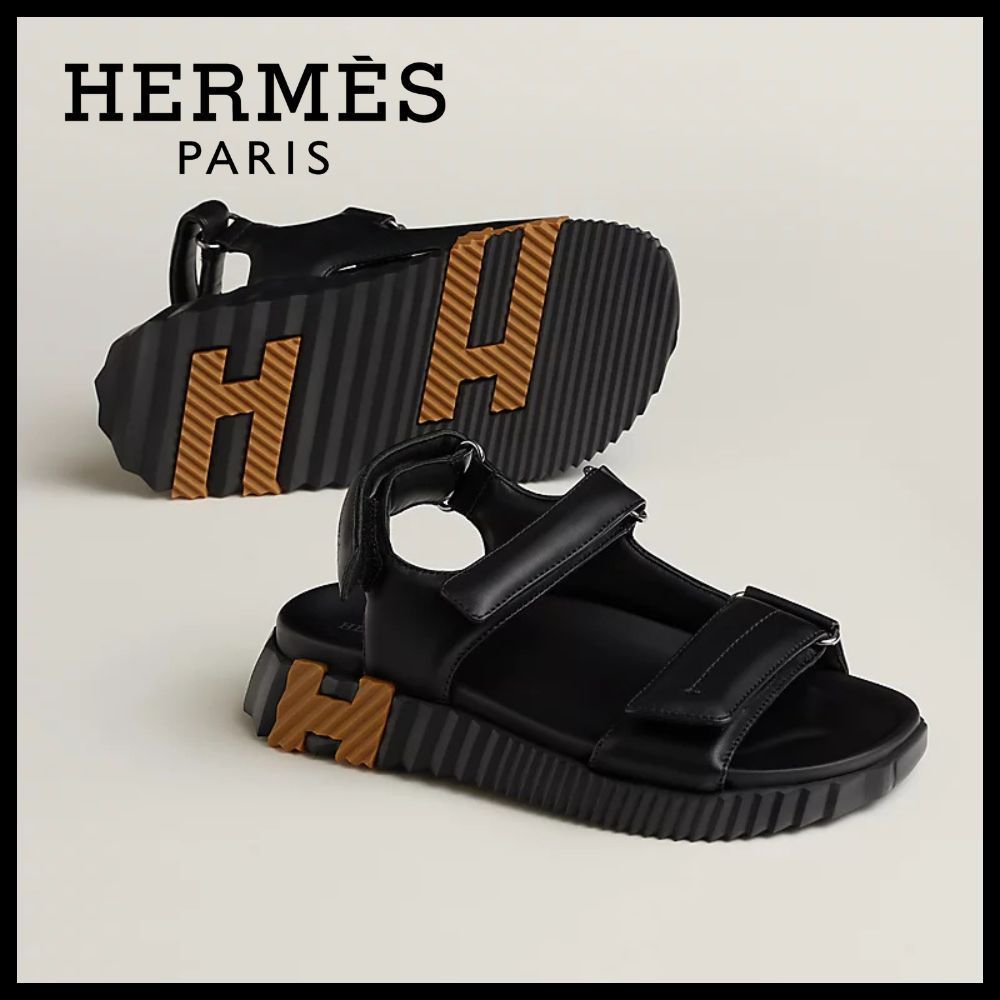 ★コンフォート【HERMES】テクノ サンダル JUNIOR ナッパ 送料込 HERMES】《コンフォート》テクノ サンダル JUNIOR ナッパ