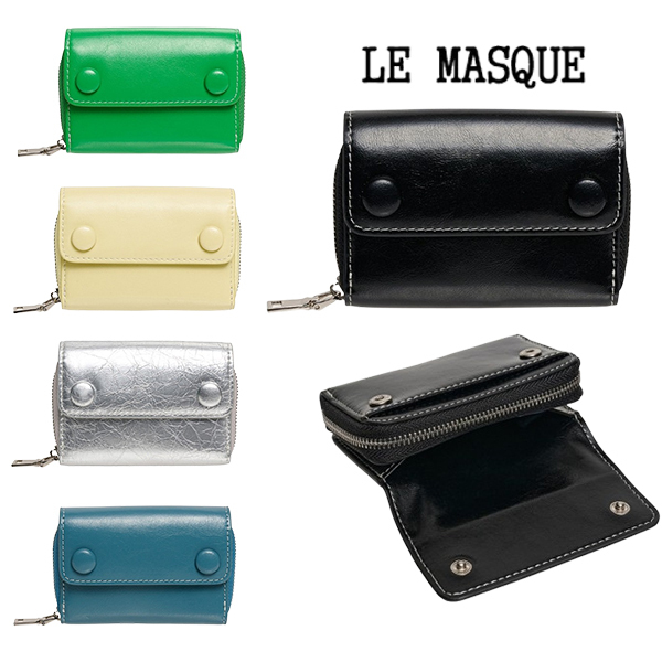 【LE MASQUE】dot pocket コインジッパーカード財布