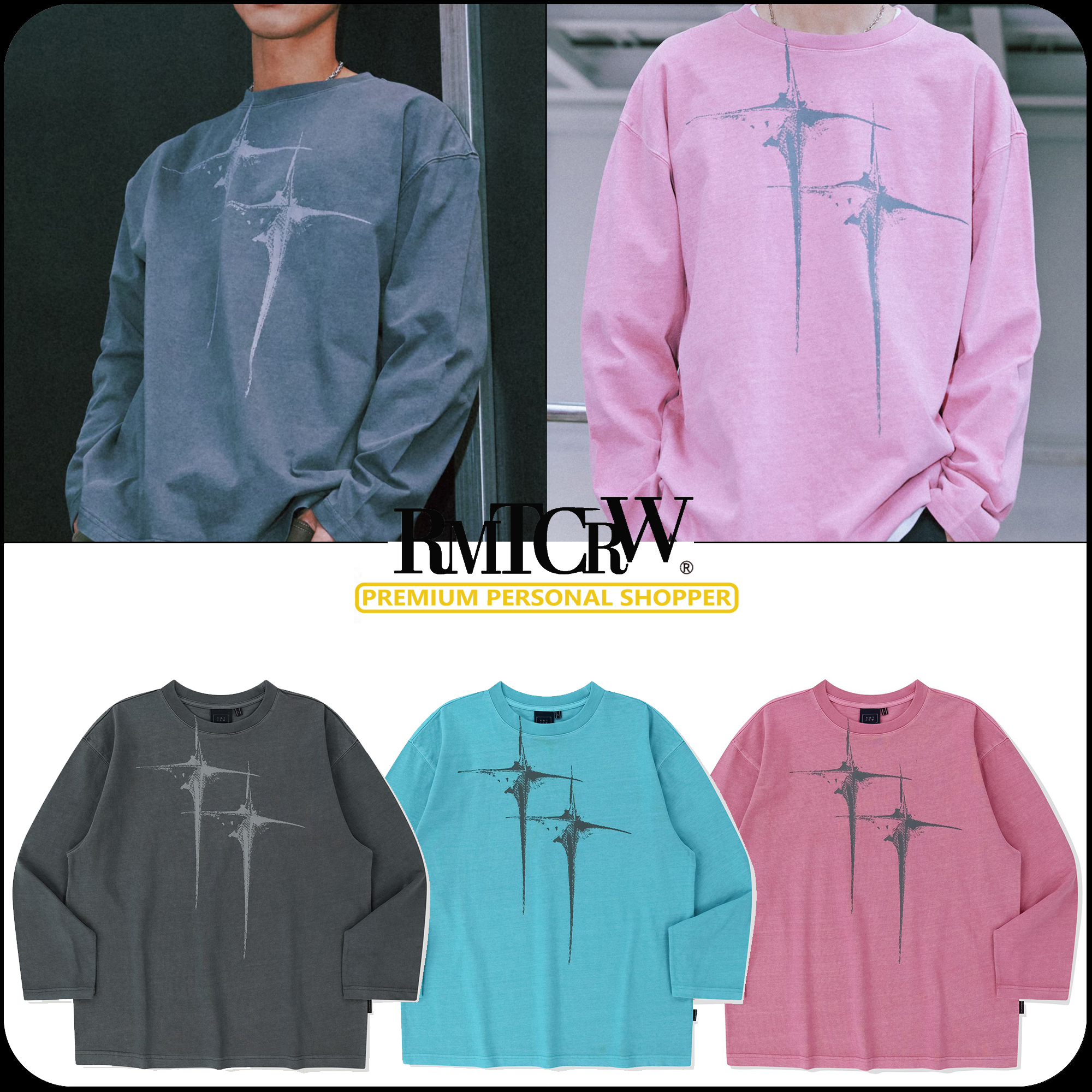[ROMANTIC CROWN]★25SS★韓国人気★PIGMENT WASHING L/S