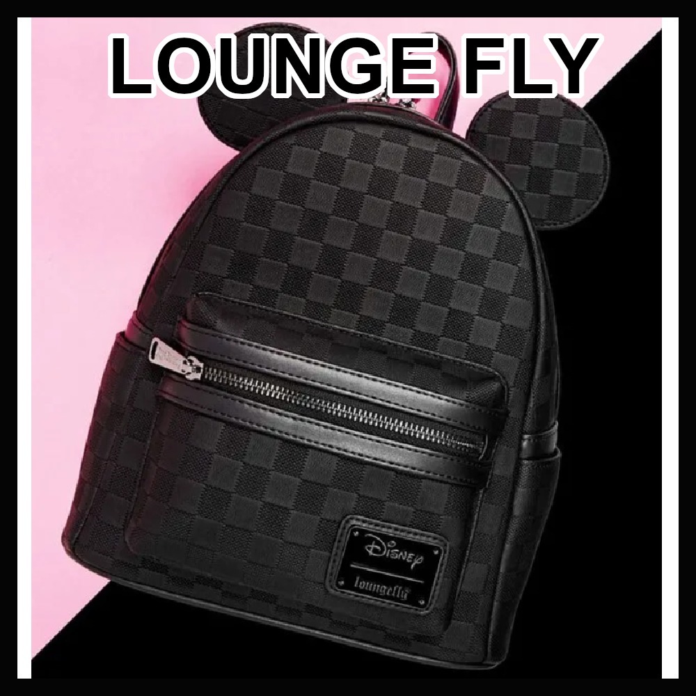 【LOUNGE FLY】Mickey Mouse Checkered Texture バックパック