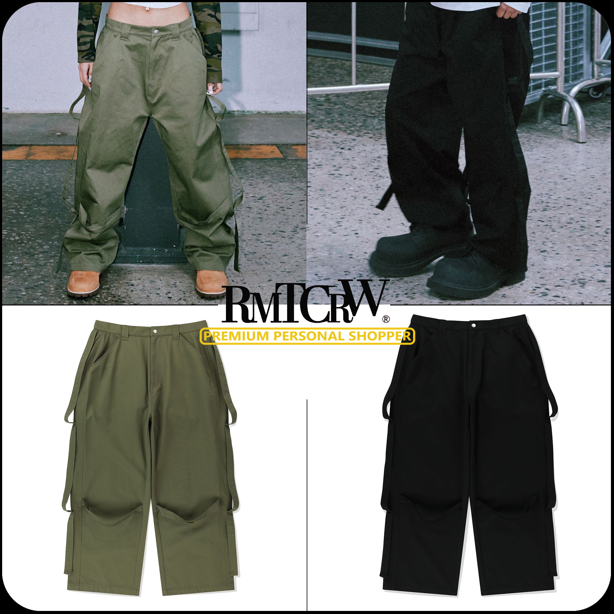 [ROMANTIC CROWN]★25SS★韓国人気★WIDE BONDAGE PANTS