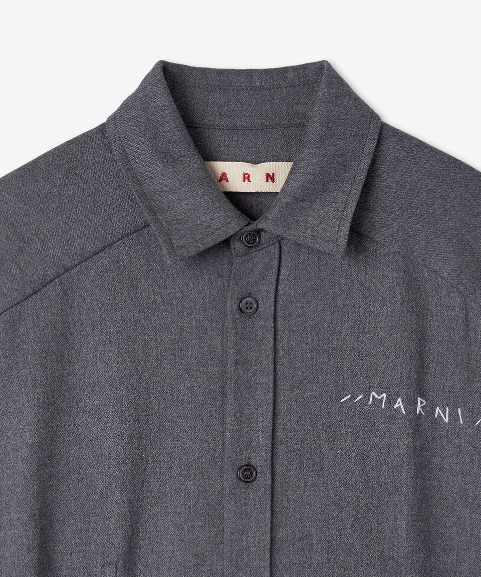 《MARNI》 ロゴ シャツ ワンピース