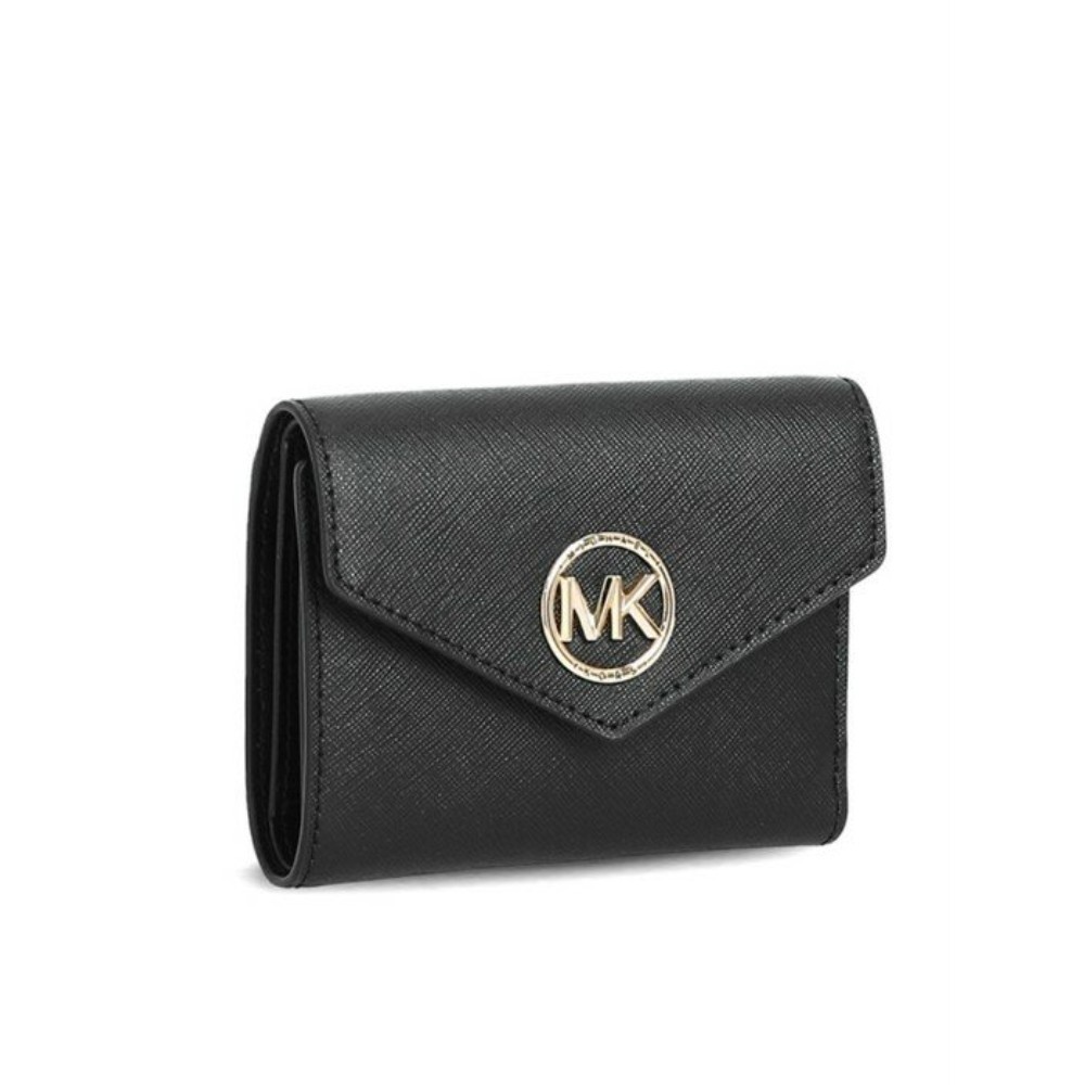 折りたたみ財布 Michael Kors Envelope 34S1GNME6L 001 BLACK half wallet