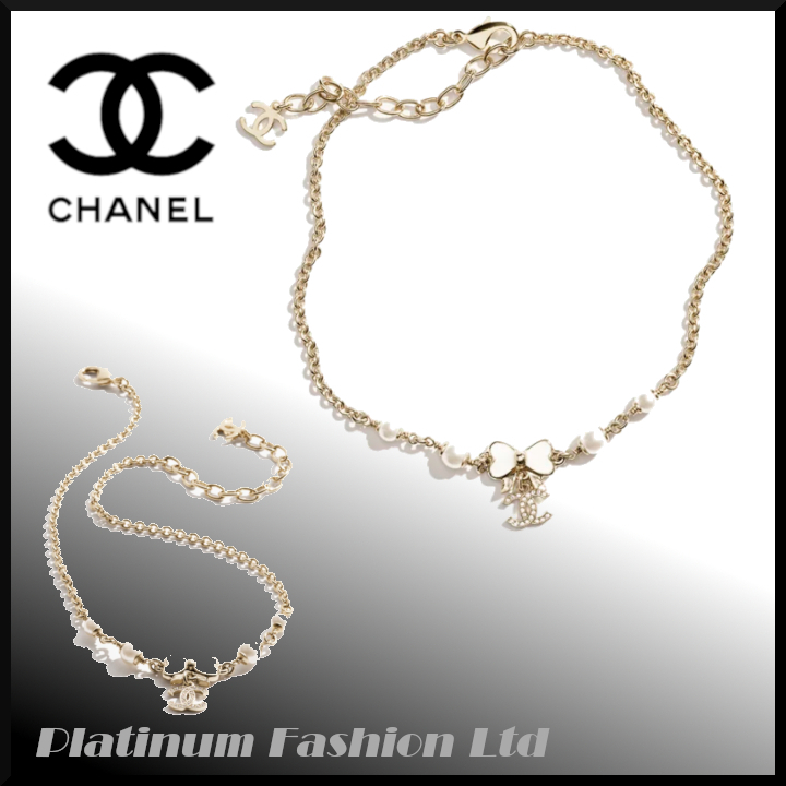 【かわいい♪】CHANEL 25P CCロゴ リボン チョーカー 25S CCロゴが引き立つ♡CHANEL クリアリボンチョーカー (CHANEL