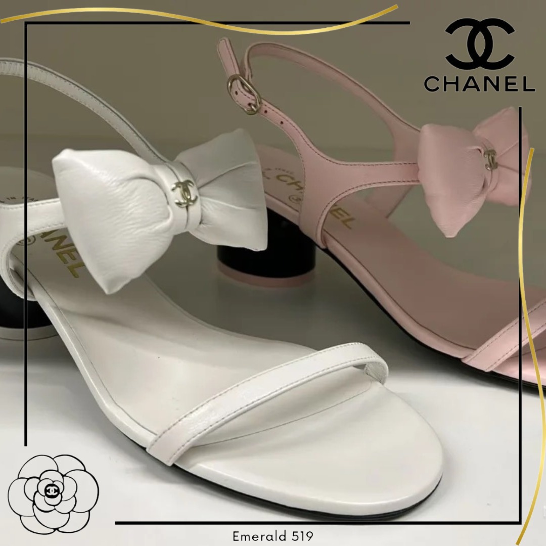 2025SS 最新作♡ CHANEL リボンが印象的で可愛い サンダル