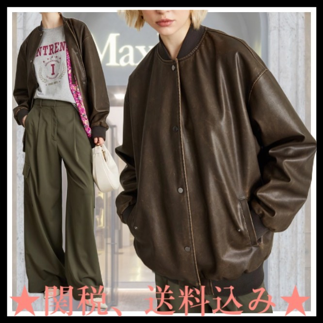 DT★Max Mara★abito エコレザージャケット