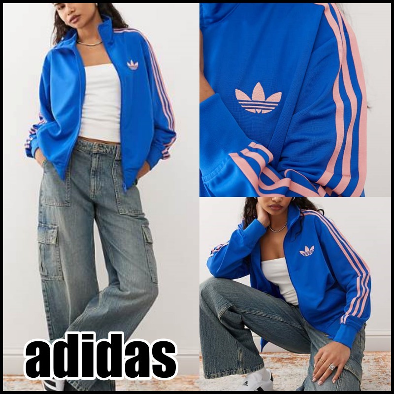 adidas Originals Firebird track top in blue ※送関込