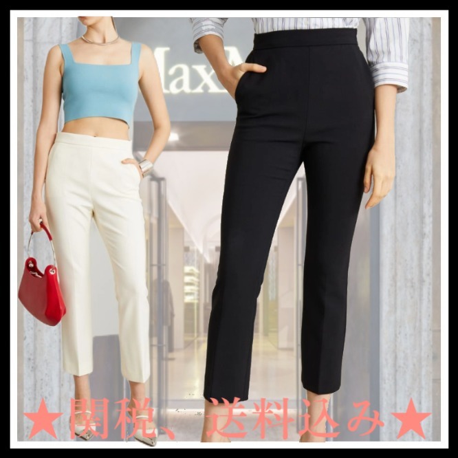 DT★Max Mara★nepeta ウールクレープキャンバスパンツ