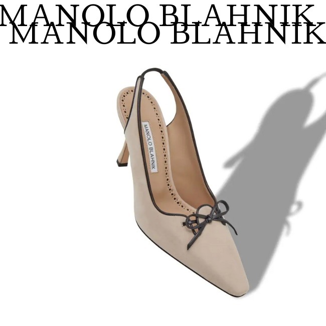 【MANOLO BLAHNIK】スエード スリングバック パンプス