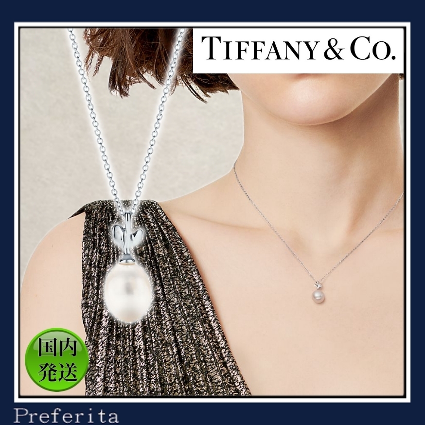 Tiffany & Co】オリーブ リーフ パール ペンダント シルバー