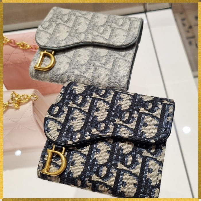 国内発送◆ロゴが上品◆DIOR Saddle Lotus ウォレット
