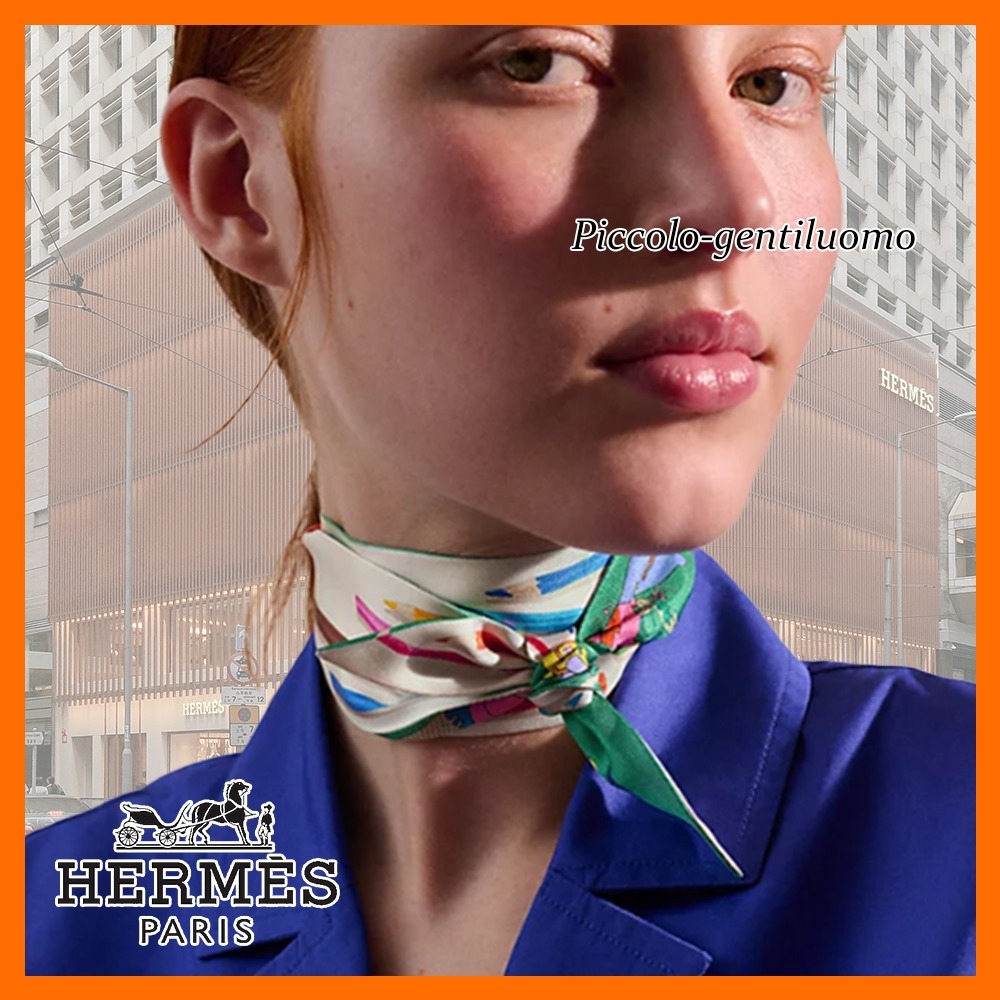【カラフルデザイン♪】HERMES ツイリー《カレ・リブレ》