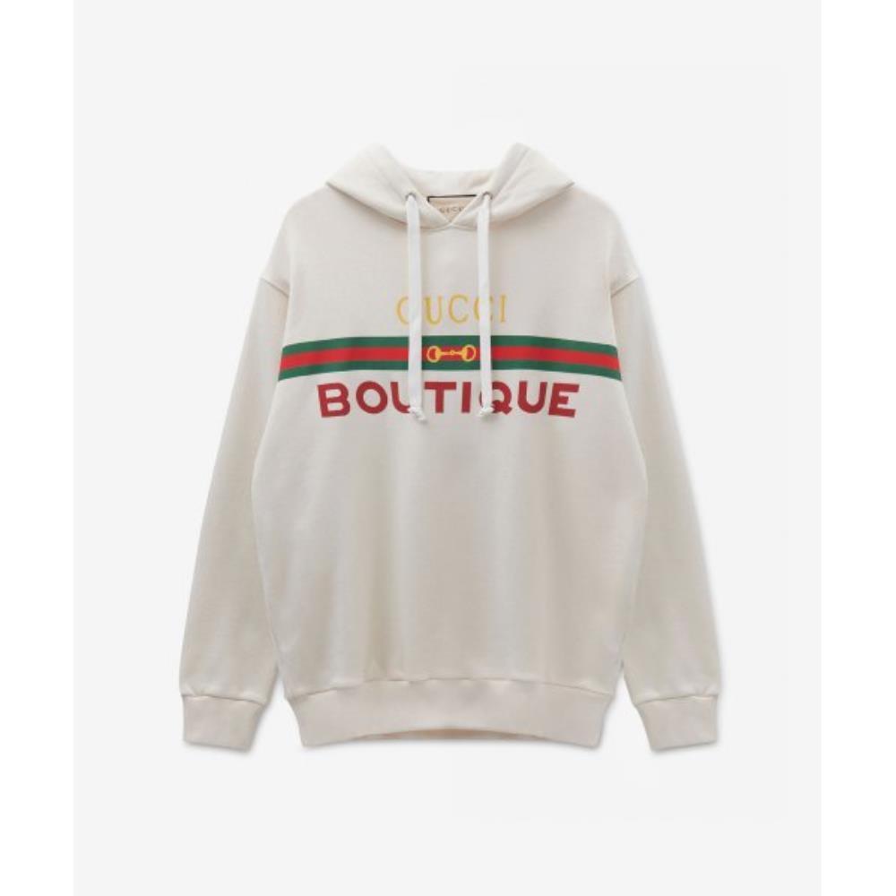 パーカー・フーディ GUCCI Women's Boutique Print Hooded Off-White 615061XJCKX923