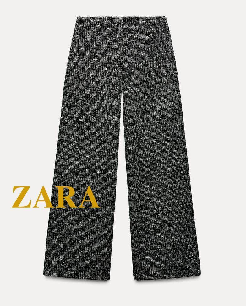 ☆ドイツ発*ZARA*新作*テクスチャーニットワイドパンツ/WB☆
