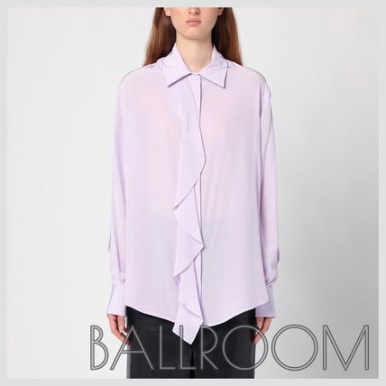 23AW NEW】Victoria Beckham_woman / シルク シャツ / Stone