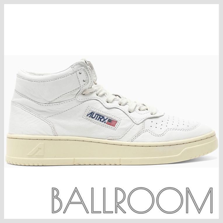 スニーカー AUTRY WHITE LEATHER HIGH-TOP SNEAKERS
