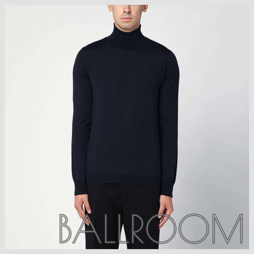 スウェット・トレーナー MAISON MARGIELA TURTLENECK PULLOVER IN NAVY WOOL